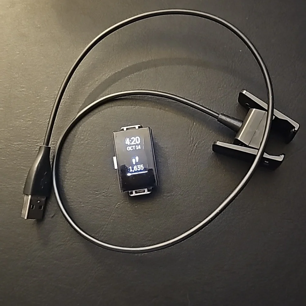 Fitbit w/screen protector ,charger & 3 Small bands and 1 Large band